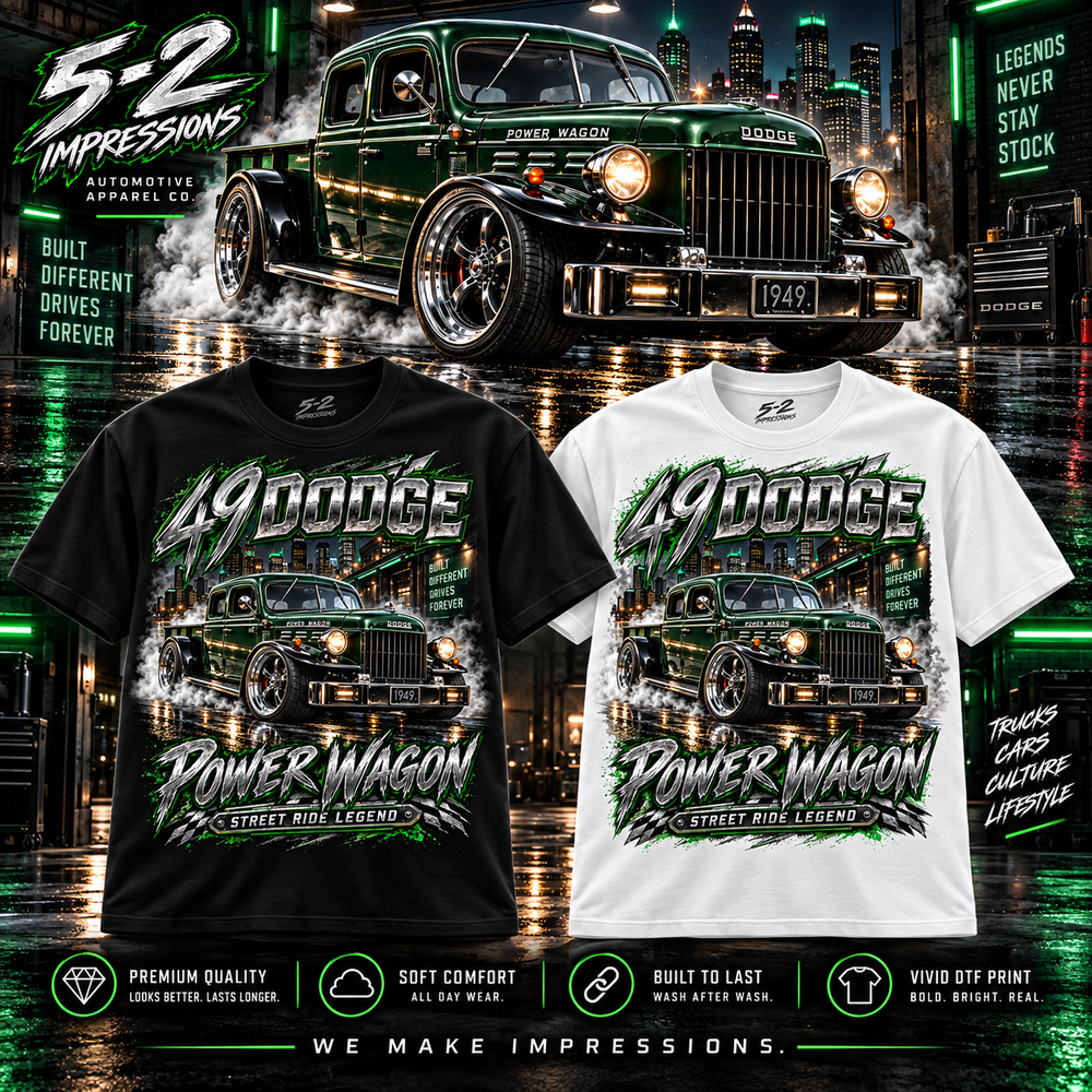 1949 Dodge Power Wagon Street Ride Legend T-shirt alternate close-up product view