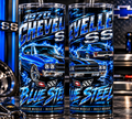 1970 Chevelle SS Blue Steel 20 oz skinny tumbler mockup