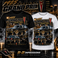 1985 Pontiac Grand Prix Limited Edition T-shirt mockup in black and white
