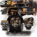 1995 Chevy Dually T-shirt black and white mockup