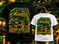 442 Oldsmobile Legends Never Fade T-shirt mockup in black and white