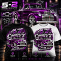 47 Chevy Slammed Steel T-shirt black and white mockup