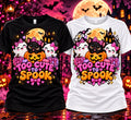 5-2 Impressions Too Cute to Spook Halloween T-shirt mockup in black and white