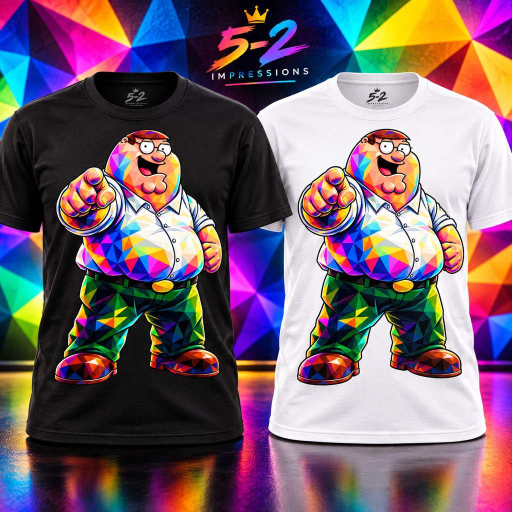 Color Pop Cartoon Dad Vibe T-shirt black and white mockup