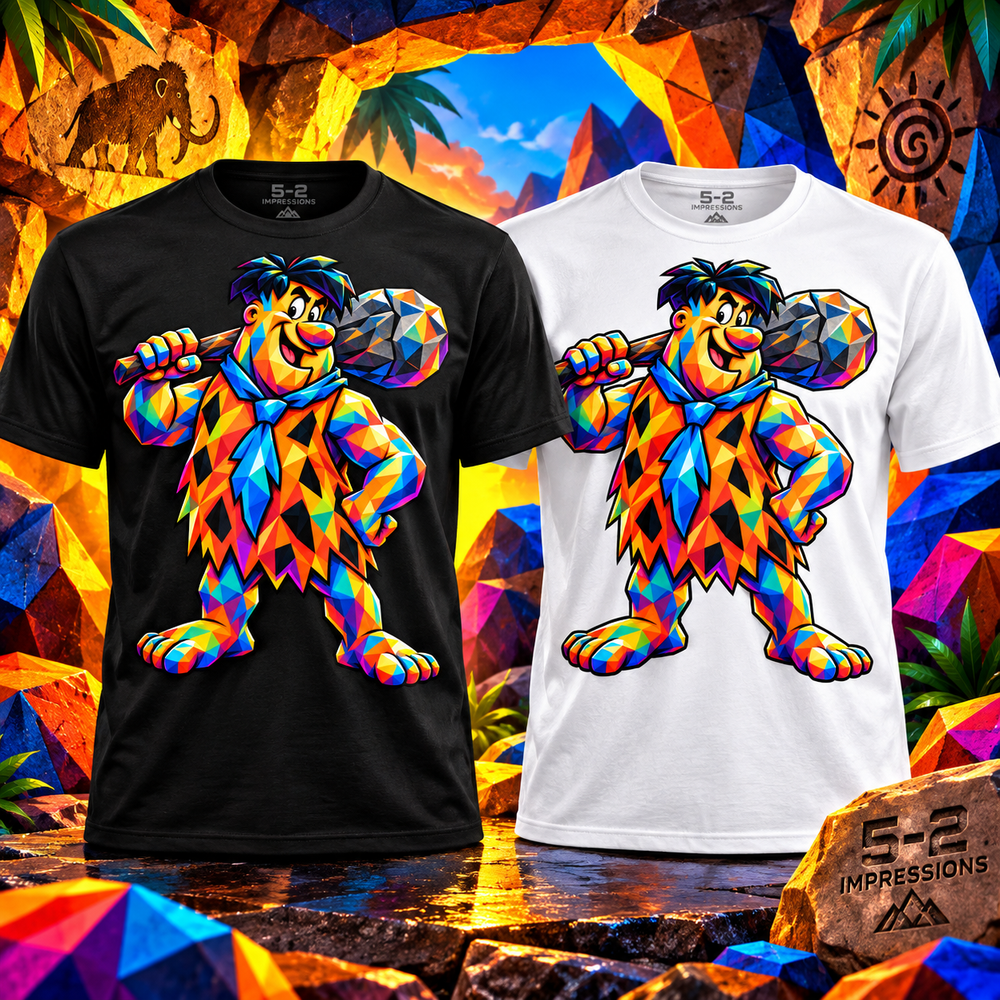 Color Pop Caveman Vibe T-shirt alternate close-up product view