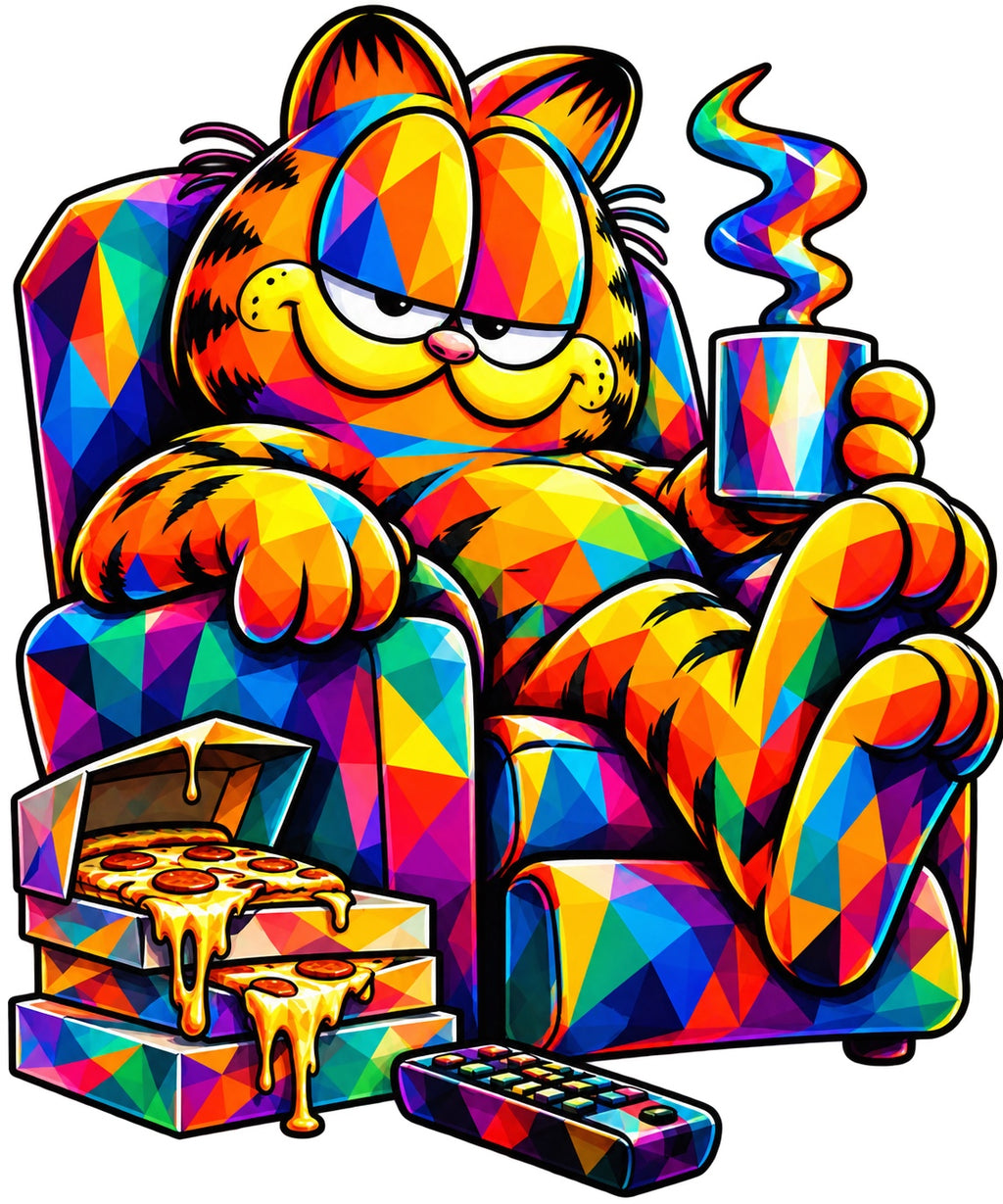 Color Pop Lazy Cat Vibe artwork