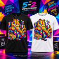 Color Pop Lazy Cat Vibe T-shirt black and white mockup