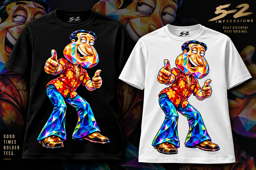 Color Pop Lounge Guy Vibe T-shirt black and white mockup