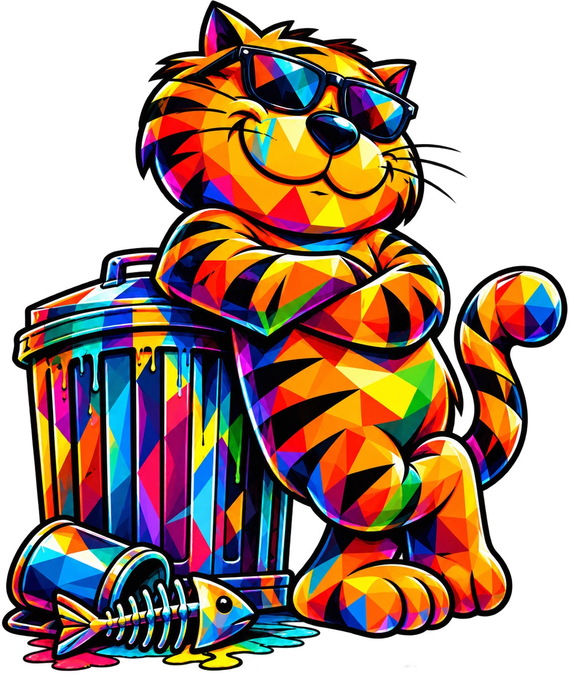 Color Pop Trash Cat Vibe artwork