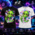 Cosmic Alien Vibe T-shirt black and white mockup