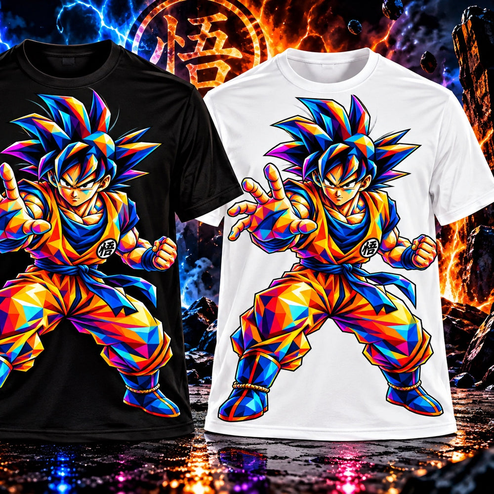 Crystal Goku T-shirt alternate close-up product view