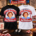 Dreams of Little Debbie Body by Big Deborah T-shirt mockup in black and white