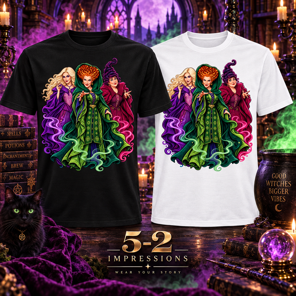 Enchanted Witches T-shirt alternate close-up product view