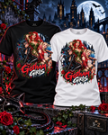 Gotham Girls graphic T-shirt mockup in black and white by 5-2 Impressions