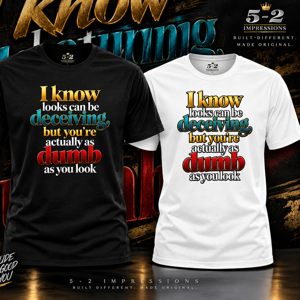 I Know Looks Can Be Deceiving T-shirt alternate close-up product view