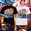 Jesus if you love me flip the Little Debbie truck right now T-shirt mockup in black and white
