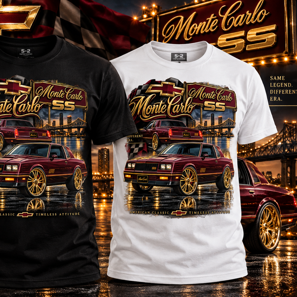 Monte Carlo SS – Burgundy & Gold T-shirt alternate close-up product view