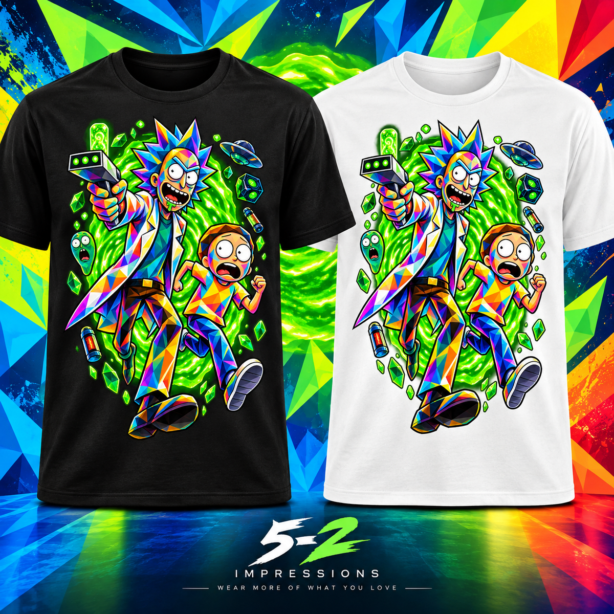 Portal Panic Duo Vibe T-shirt black and white mockup