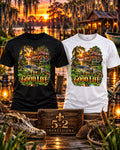 The Good Life Louisiana bayou T-shirt mockup in black and white