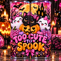 Too Cute to Spook 20 oz skinny tumbler mockup