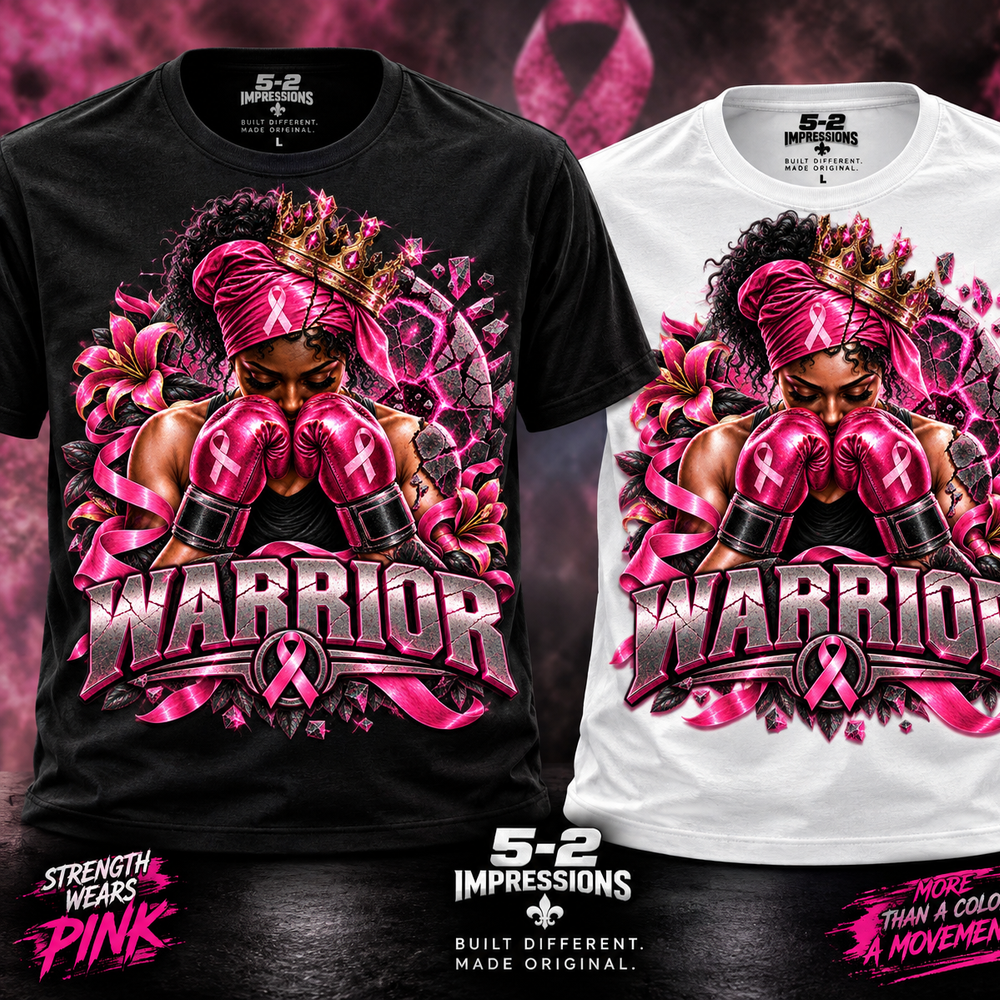 WARRIOR – Breast Cancer Awareness T-shirt close-up product view