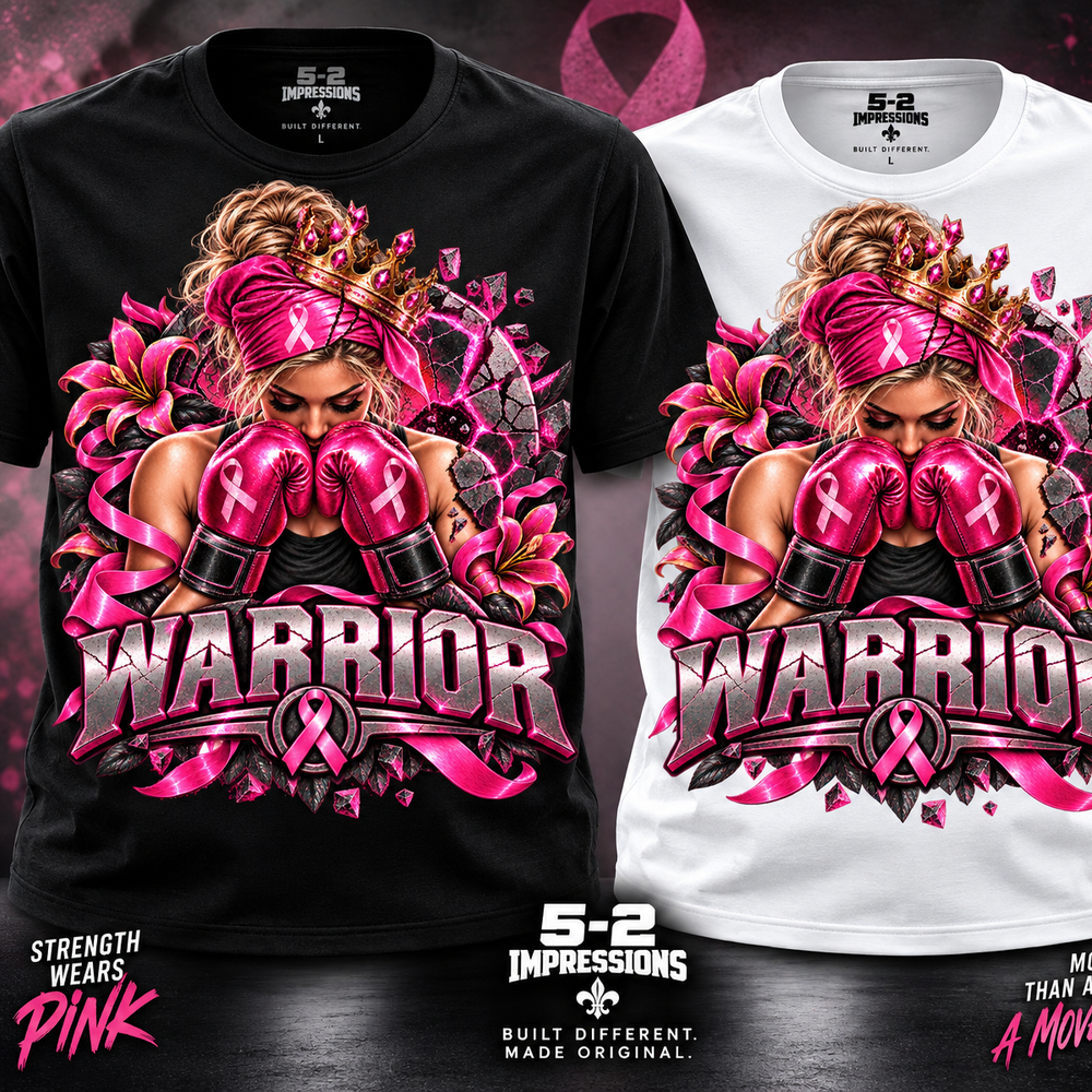 WARRIOR – Breast Cancer Awareness T-shirt close-up product view