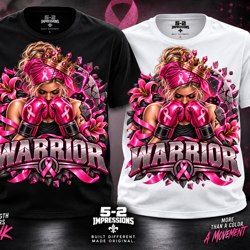 WARRIOR – Breast Cancer Awareness T-shirt alternate close-up product view