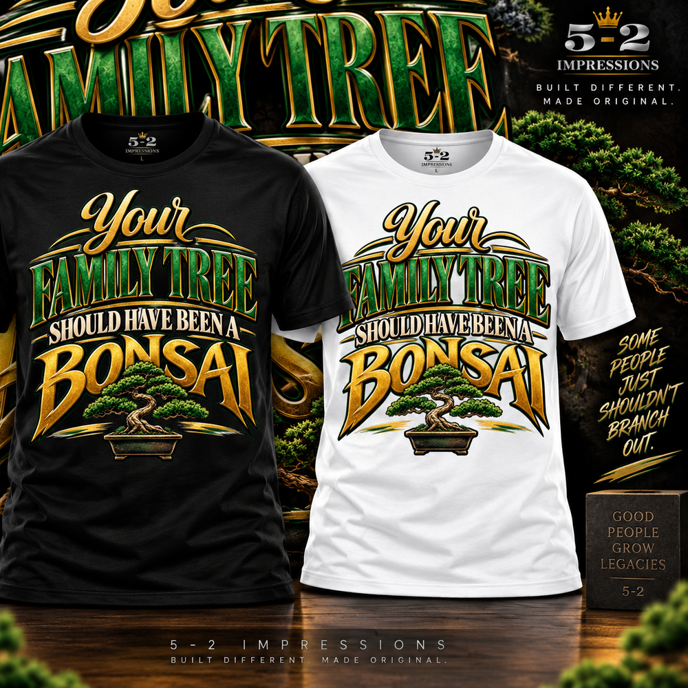 Your Family Tree Should Have Been a Bonsai T-shirt alternate close-up product view